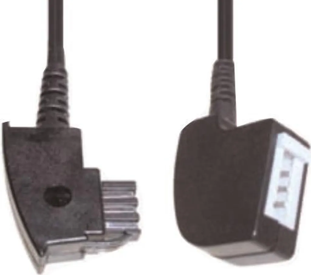 Rallonge téléphonique T27 de 6m noir pour brancher modem et téléphone