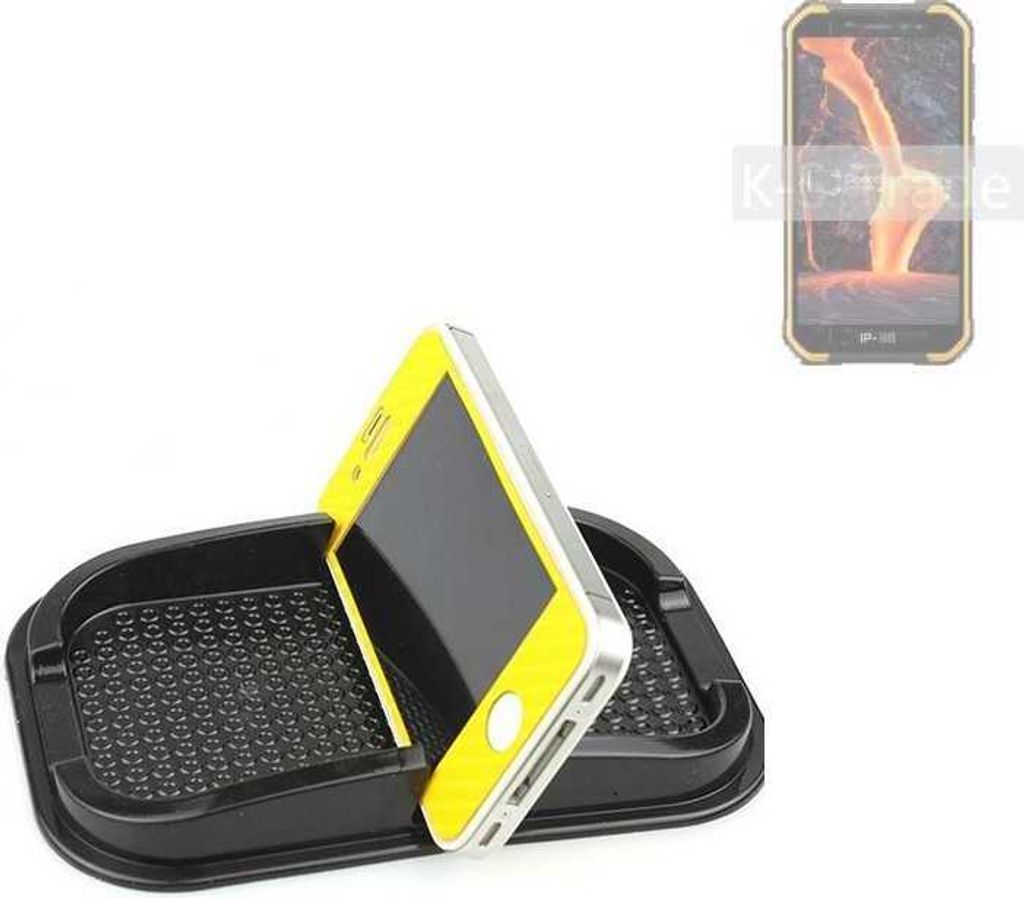 K-S-Trade Auto Anti Rutsch Matte Smartphone-Halter kompatibel mit Ulefone Armor X6 Pro Haft Pad Armaturenbrett Handy-Halterung Silikon