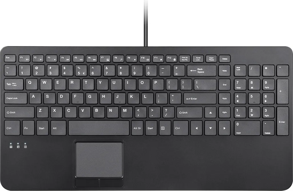 Clavier AZERTY Filaire avec Pavé Tactile et Double Hub USB Intégré