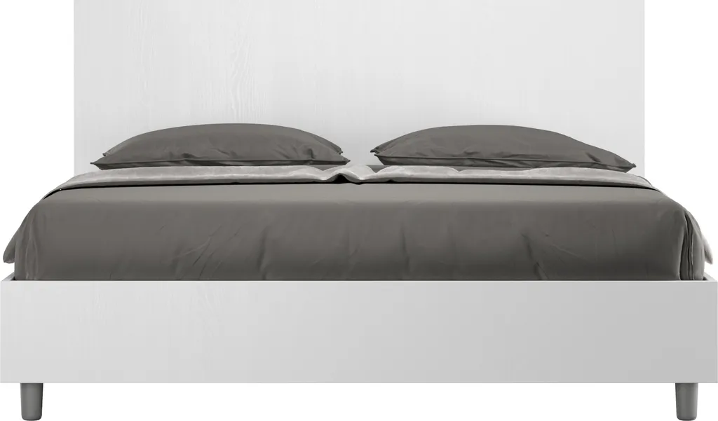 Lit 160x190 Frêne Blanc ITYHOME New Egos : Gain de Place et Style