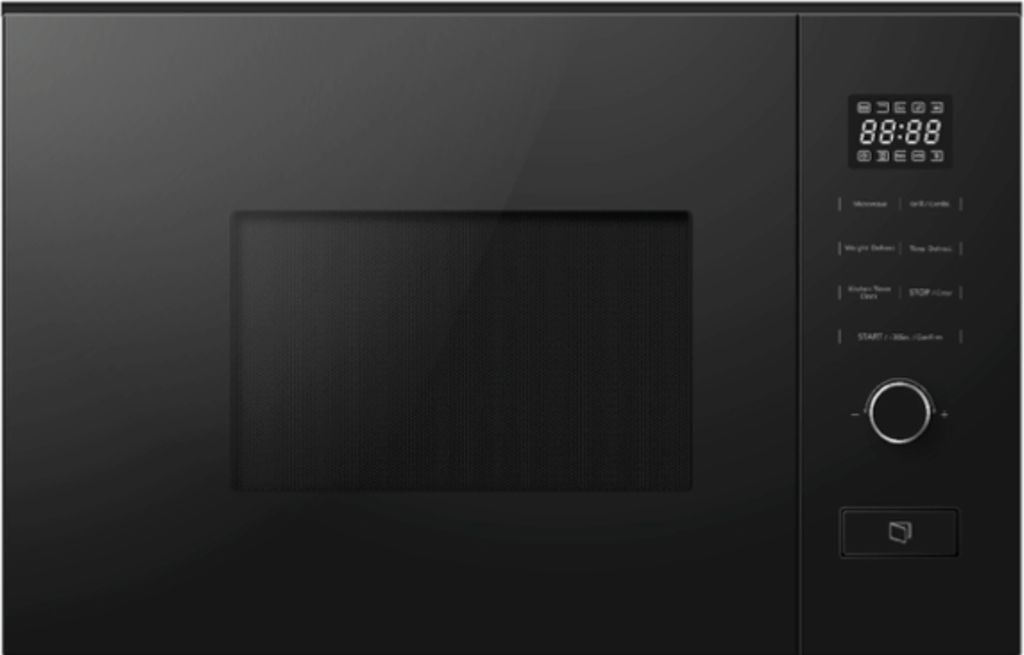 Midea Einbaumikrowelle 20 Liter MEHK38KIX, Rahmenlos, Schwarz matte