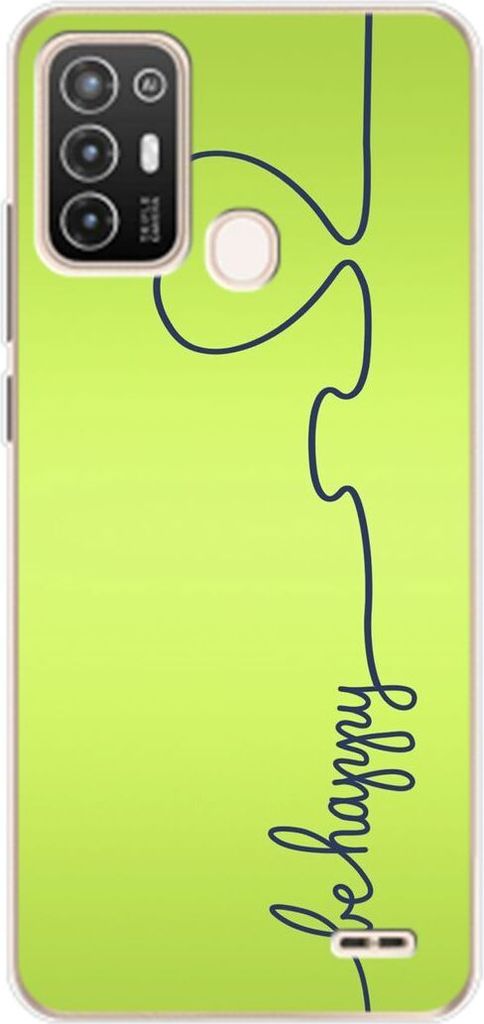 König Design Hülle kompatibel mit ZTE Blade A52 Kunststoff Soft Handyhülle - Handy Case Be Happy Grün