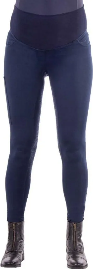 Pantalon équitation maternité QHP bleu marine 42 à fond intégral