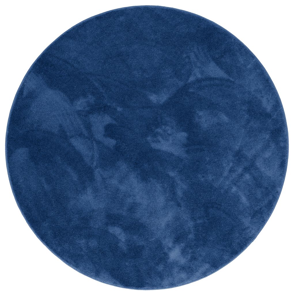 Super Soft Hochflor Teppich Melia Kids Dunkelblau Rund, Produktbild 