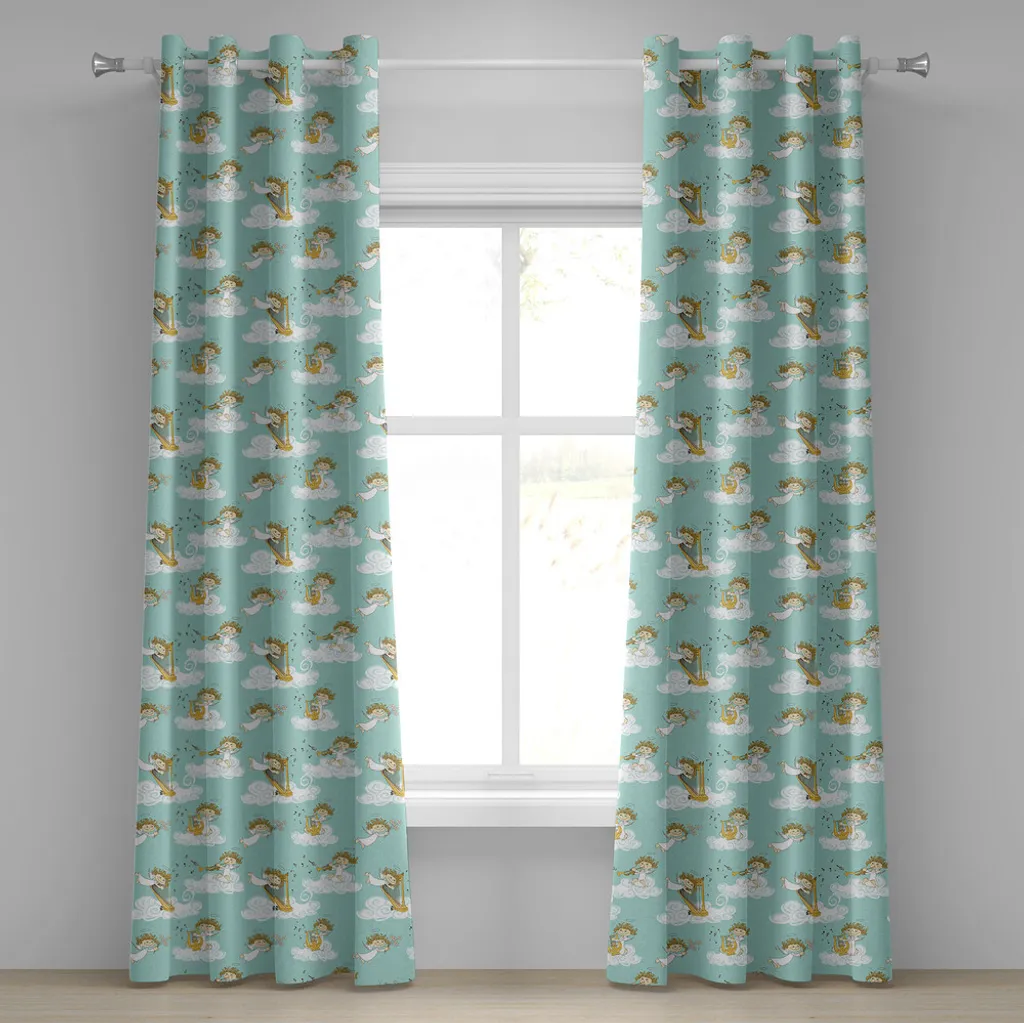 Tende Decorative 280x245 Abakuhaus Angeli Musica - Giallo Seafoam