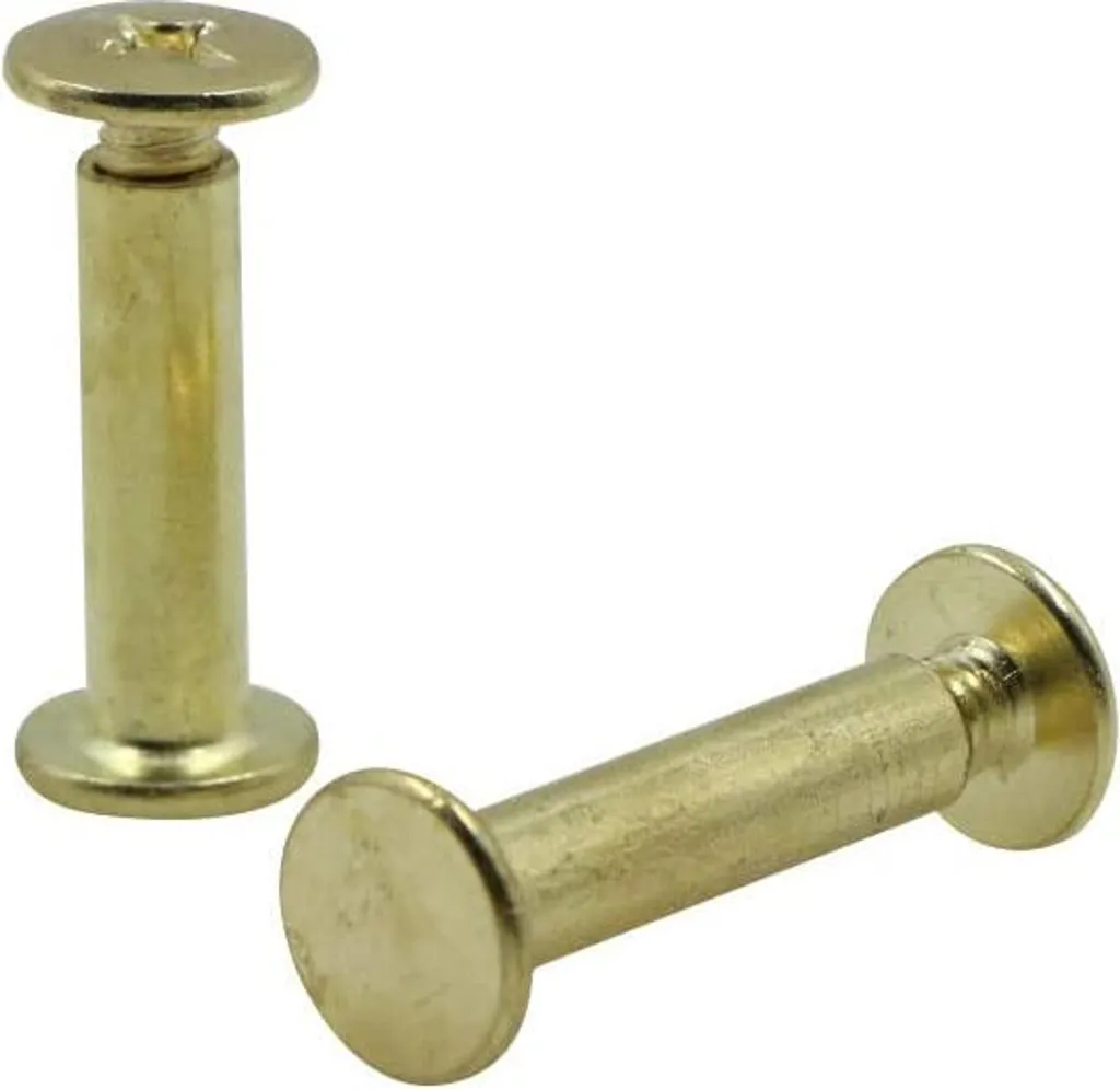 Rivets à visser en laiton pour cuir et DIY - Assortiment de 80 unités