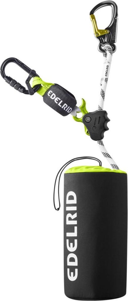 Edelrid Ombilix 140 - Mitlaufendes Auffanggerät mit integriertem Bandfalldämpfer, Farbe:047 snow, Größe:5m