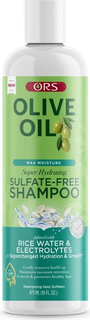 ORS Max Moisture Sulfatfreies Shampoo 473 ml - Sanft, Feuchtigkeitsspendend mit Kokosbetain, Glycerin & Menthol, Kühlt & Beruhigt die Kopfhaut