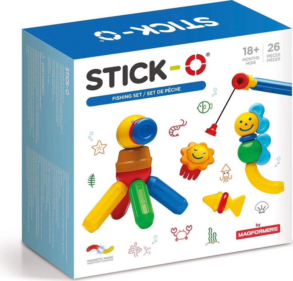 MAGFORMERS Magnetische Blöcke Stick-O Fishing Set 26 von Elementen 902006
