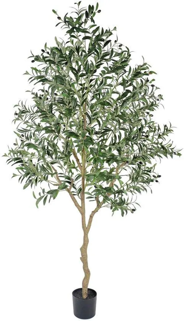 Grand olivier artificiel intérieur 210 cm, arbre synthétique décoratif