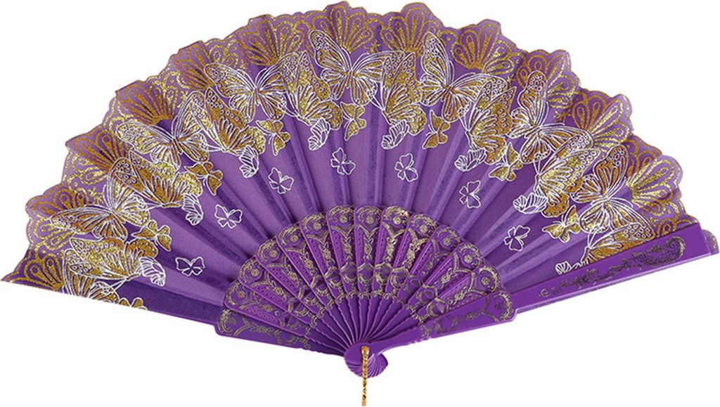 Bronzing -Schmetterlinge falten Lüfter mit eleganten Quasten Hollow Ribs Laufstecken Tanzperformance Foto Requisiten tragbare Sommerhand -Fan -Fan...