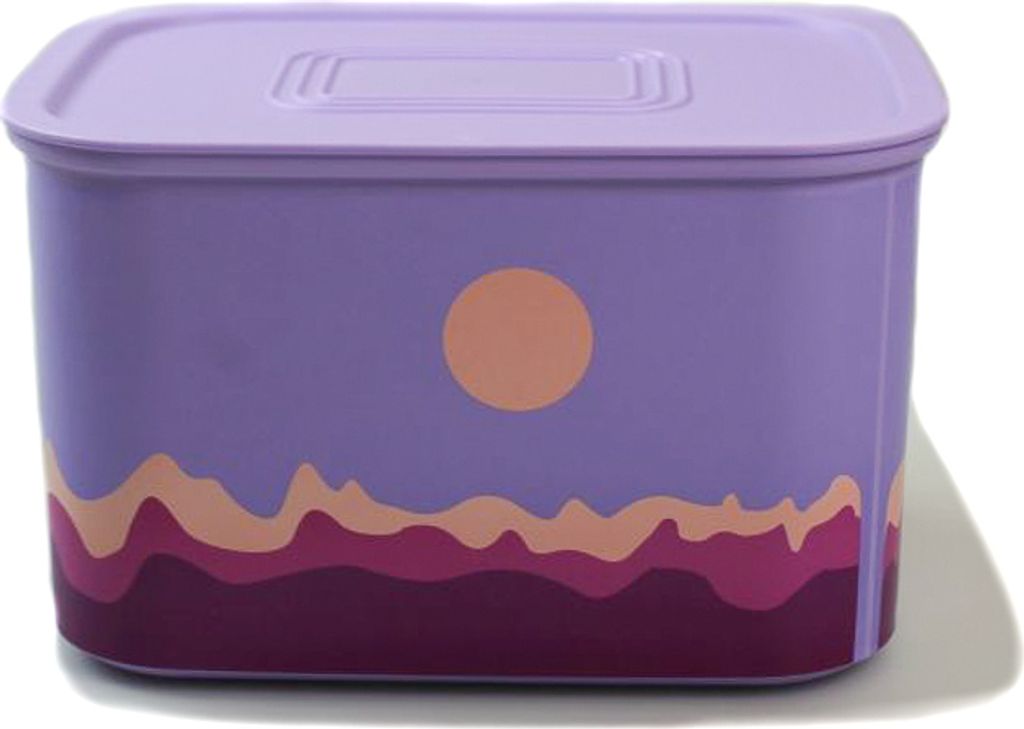 TUPPERWARE Quadro 1,3 L lila Muster Motiv Dose Box Vorratsdose