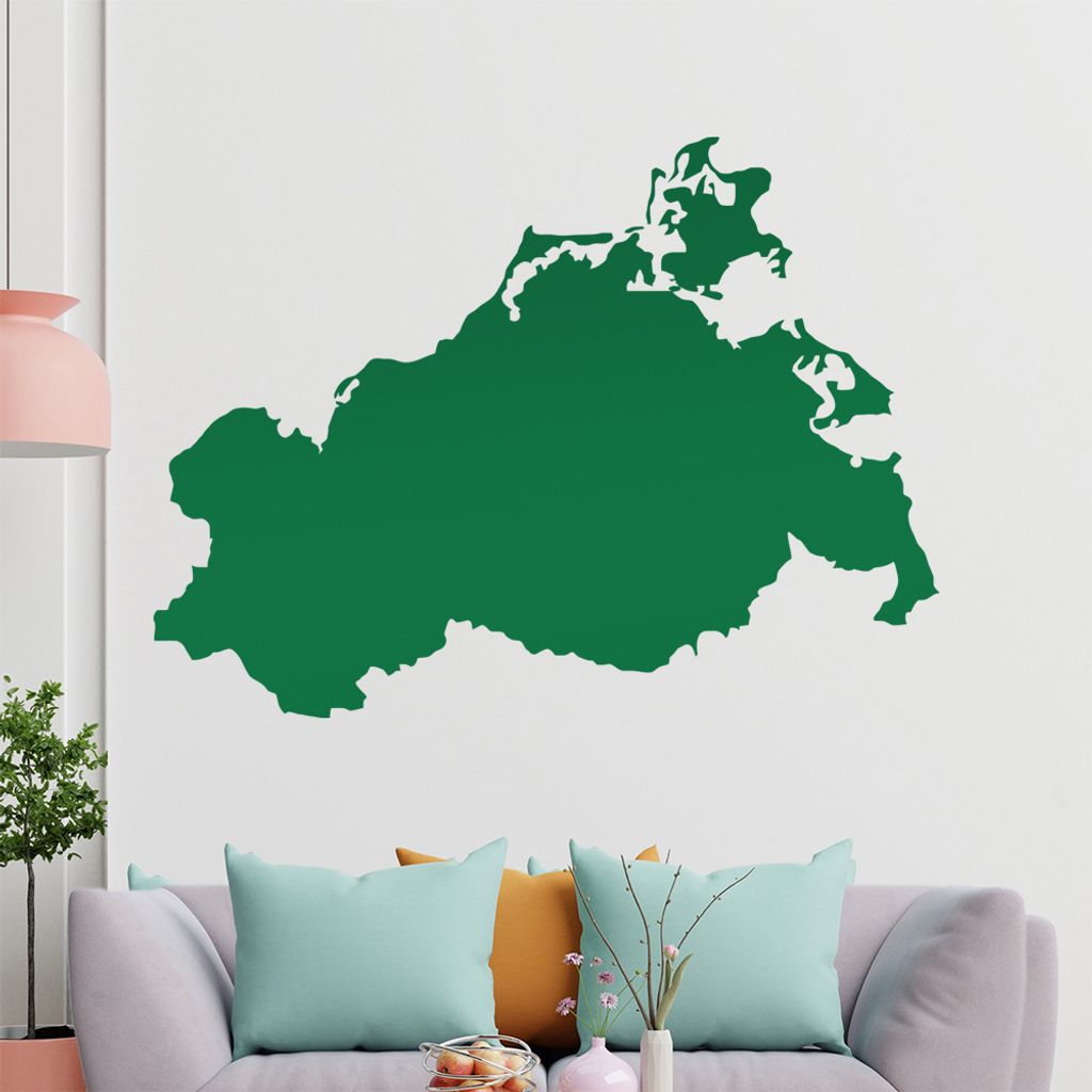 KIWISTAR Bundesland Mecklenburg-Vorpommern - Schwerin Rügen Wandtattoo in 6 Größen - Wandaufkleber Wall Sticker - Dekoration, Küche, Wohnzimmer...