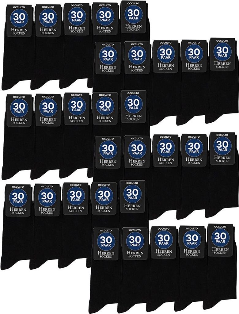 Occulto Herren Schwarze Socken 10er Pack, 20er Pack, 30er Produktbild 