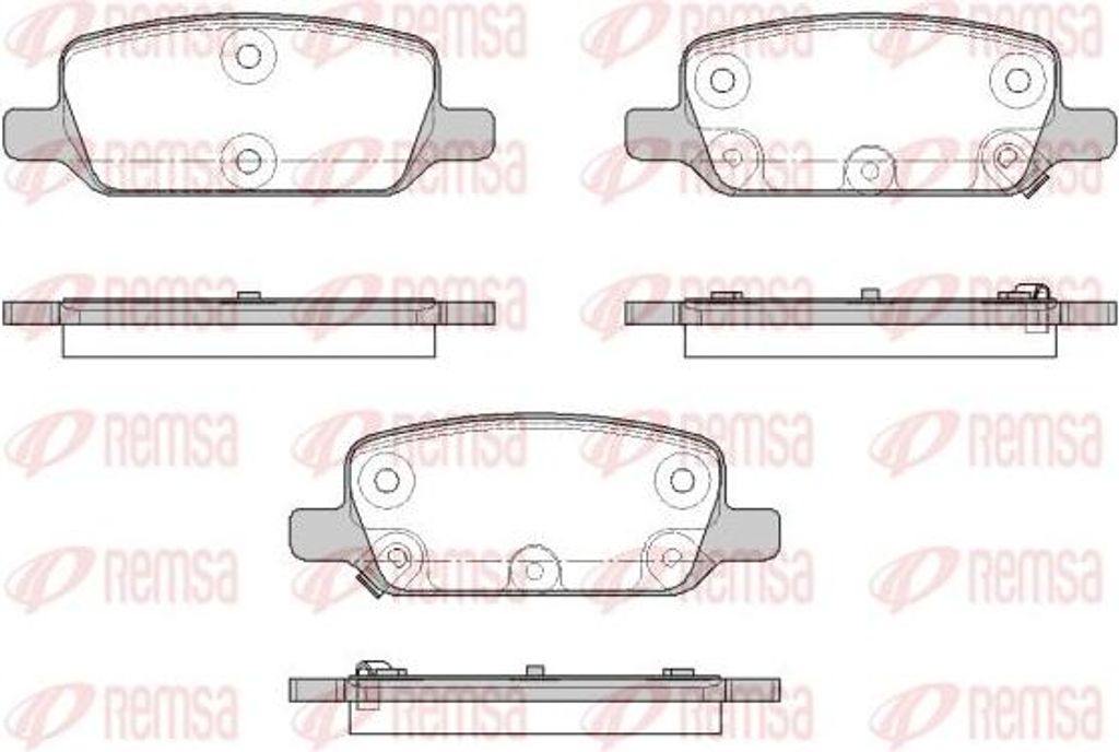 REMSA 1917.02 Bremsbelagsatz, Scheibenbremse OE kompatibel mit Model 3