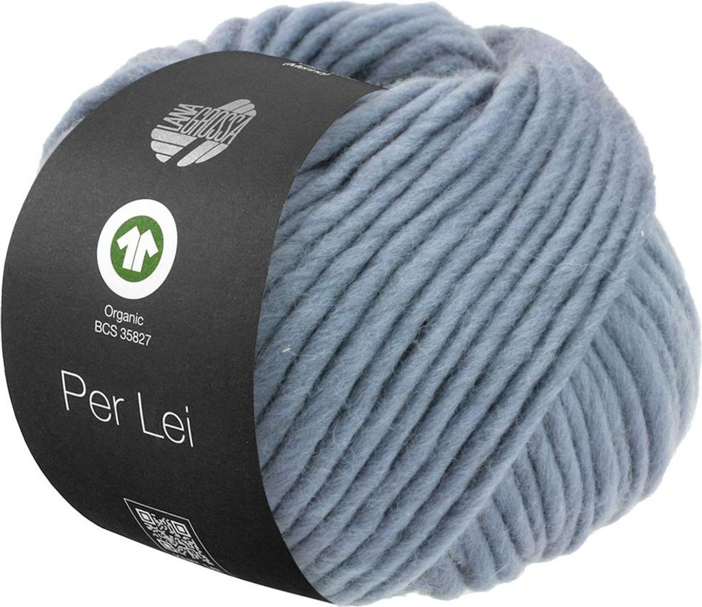 Lana Grossa Per Lei GOTS 021 Rauchblau 50g Produktbild 