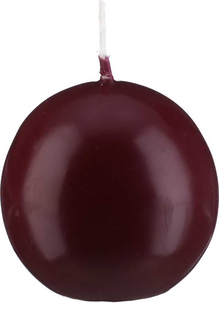 Stimmungsvolles Kerzenlicht Kerzen Kugelkerzen Bordeaux 8 cm, 6 Stück