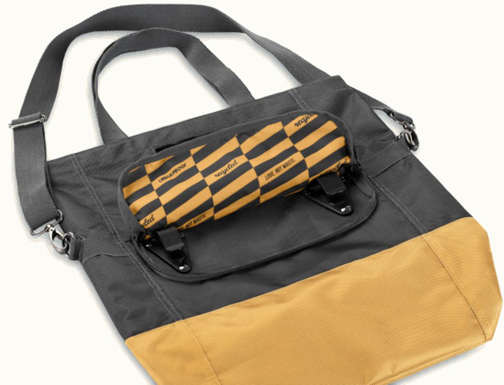 Fahrrad-Shopper Recycled 20 Liter Grau/Gelb Produktbild 