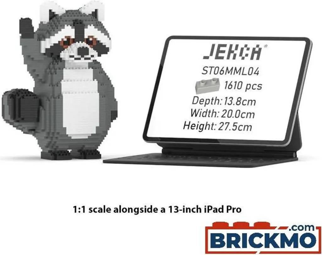 Tirelire à Construire Raccoon Money Bank 01 JEKCA en Briques de Jeu