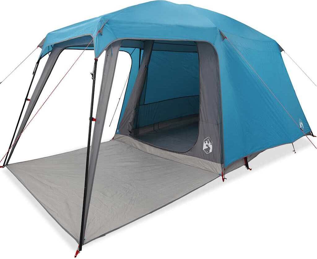 Campingzelt mit Vorzelt 5 Personen Blau Wasserdicht