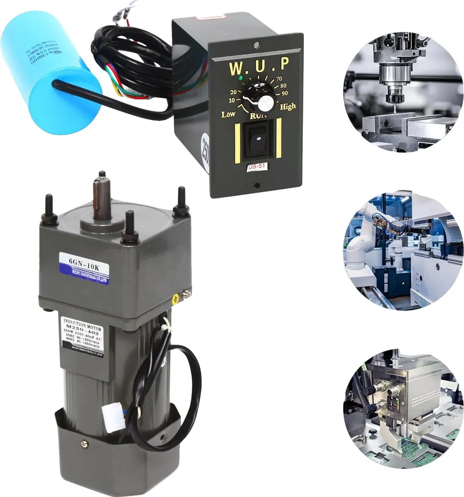 Moteur réversible 220V 250W idéal pour convoyeur et automatisme 135 tr/min