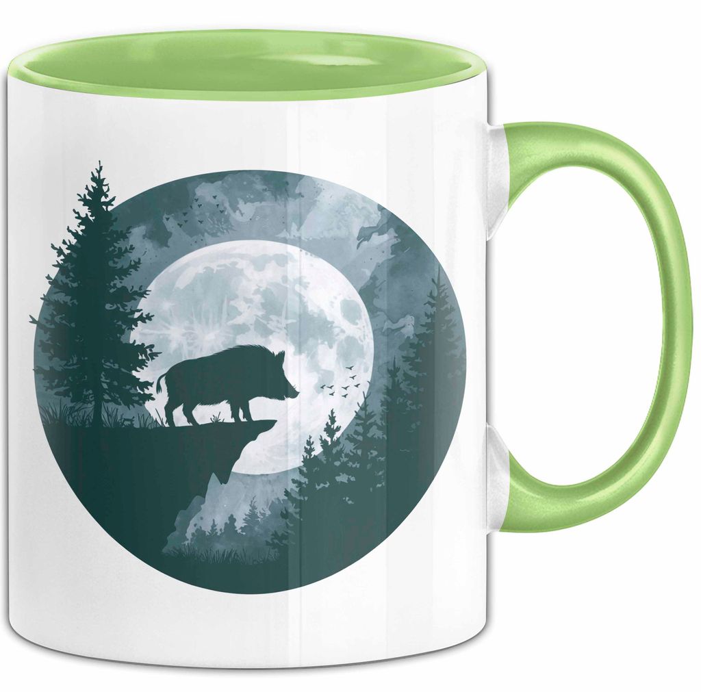 Schweinezüchter Schweine Tier Tasse Becher Geschenk Lustige Geschenkidee Spruch (Grün)