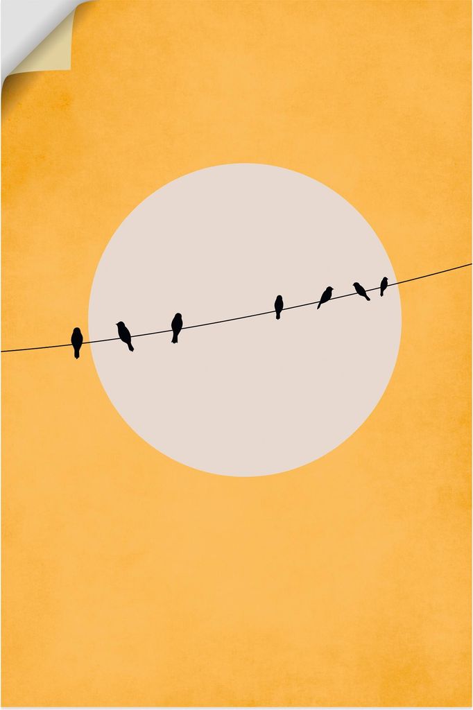 ARTland Wandbild, selbstklebend Zwitschern und Chillen Größe: 20x30 cm