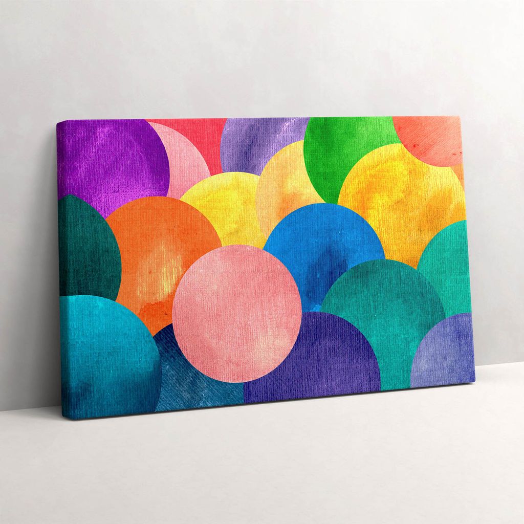 Abstrakte Kreise – Leinwandbild Wandbild – 60x40 cm – Leinwandbilder – Wandbilder – Schlafzimmer – Flur