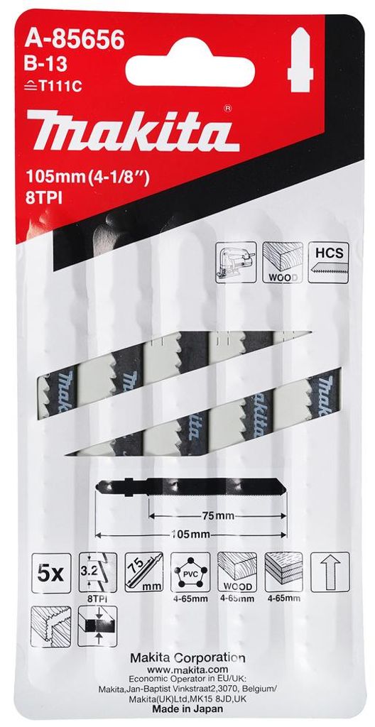 Makita A-85656, Hartstahl (HCS), 7 cm, 5 Stück(e) Produktbild 