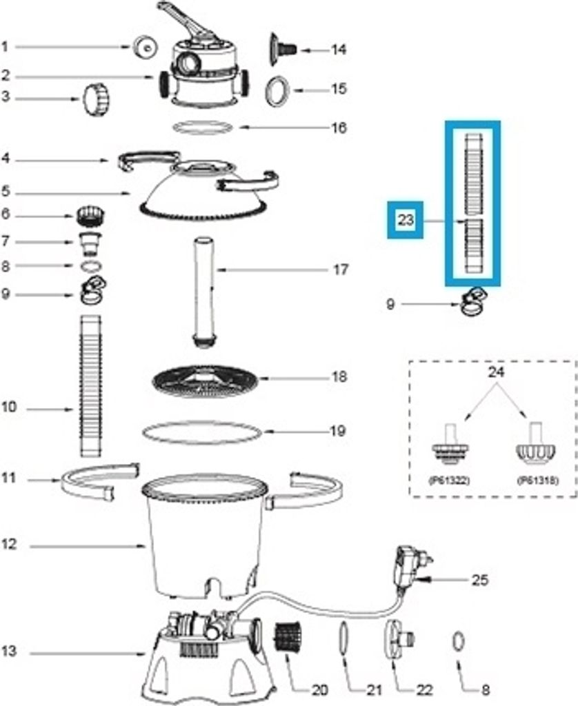 Bestway Ersatzteil Schlauch (Ø 32mm/450cm) für Flowclear Sandfilteranlagen (2.006/3.028/3.785 l/h)