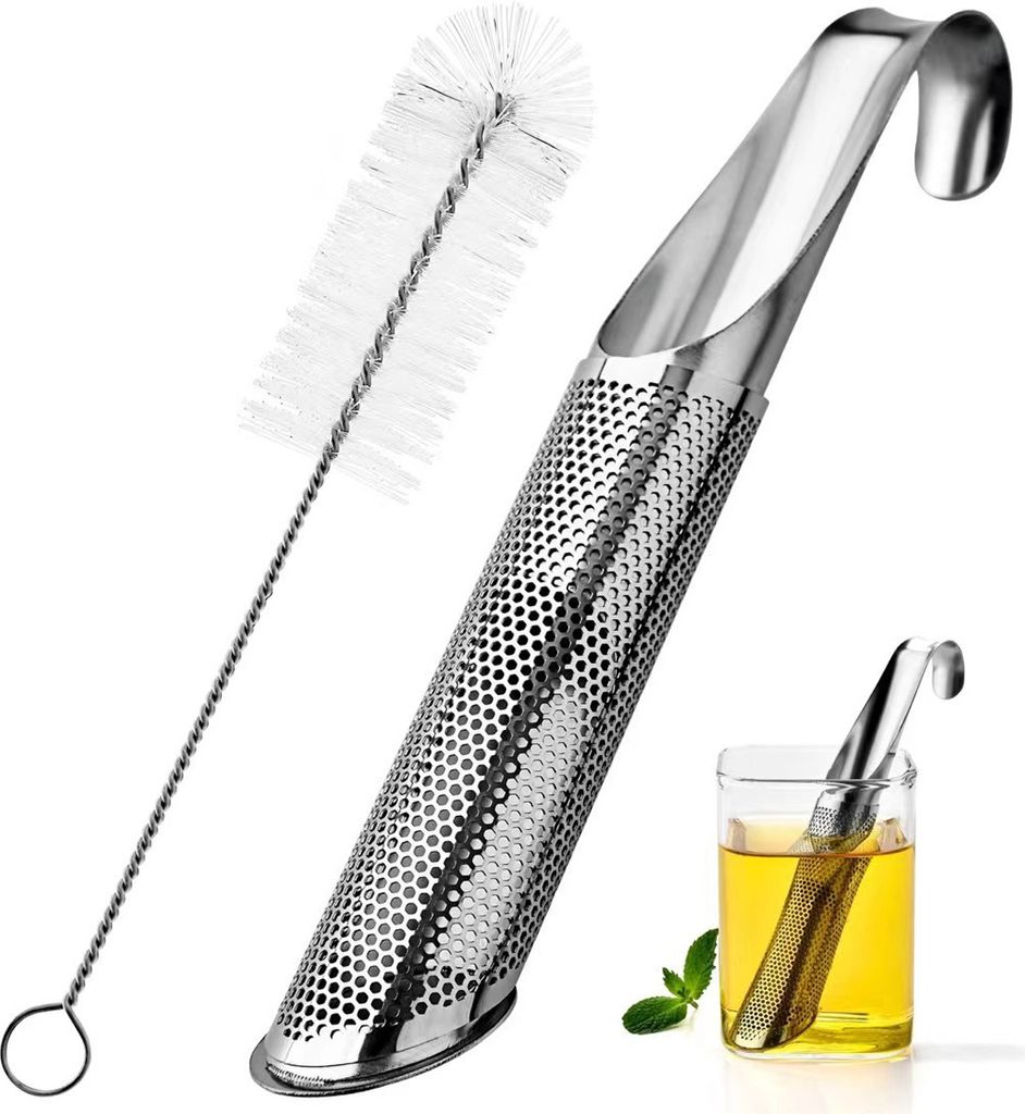 Tee-Ei für losen Tee, Teesieb aus Edelstahl 304, Teefilter für losen Tee, Tee-Diffusor, Tee-Aufguss mit langem Griff zum Aufbrühen von Tee, lose...