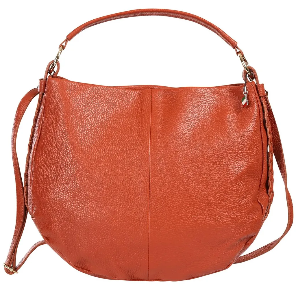Sac à bandoulière pour femme Florence en cuir orange branché OTF194O4