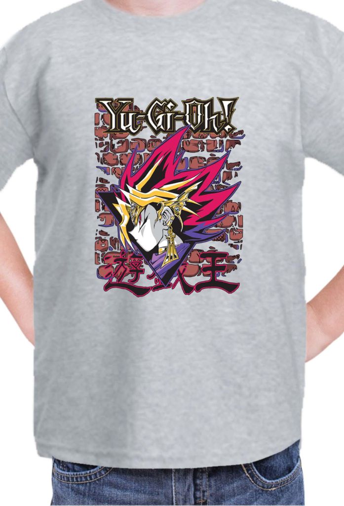 Kinder T-Shirt Japan Manga Anime Comics Yu Gi 024, / Grau