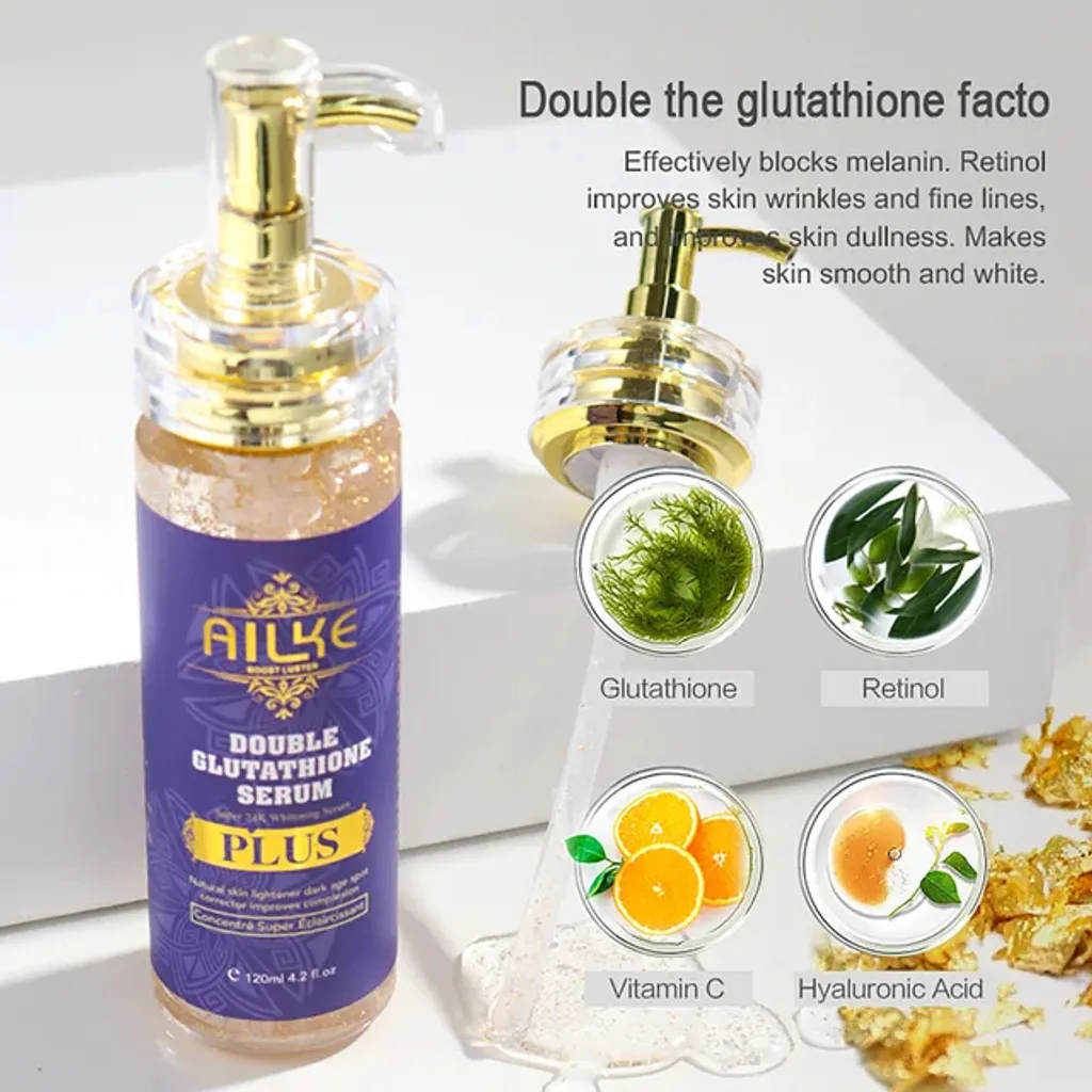 glutathion pour eclaircir peau Sérum éclaircissant glutathion fini le teint terne soin 120ML sans paraben