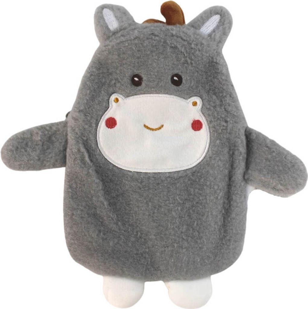 Wärmflasche Kuh in grau 200 ml - ca. 20 cm