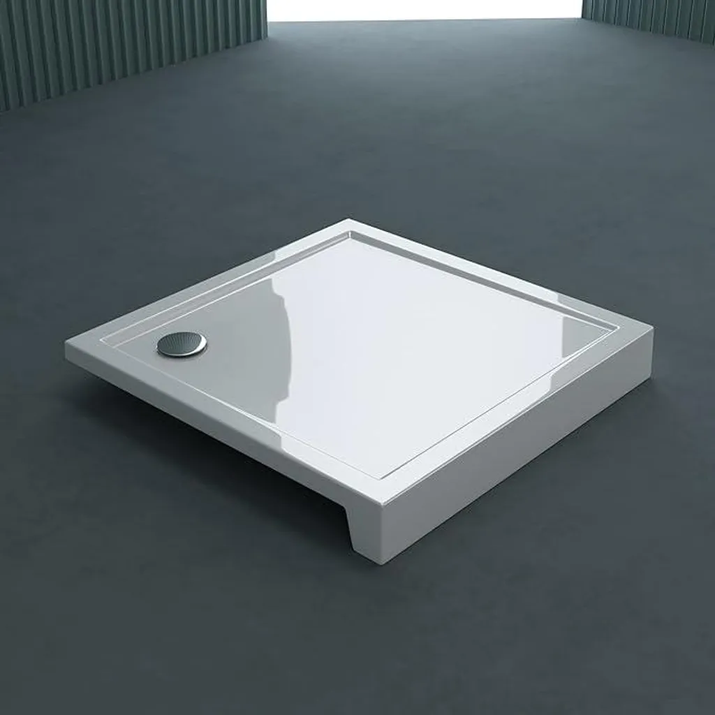 Receveur de douche carré doporro Faro1H 80x80 cm blanc avec bonde AL01