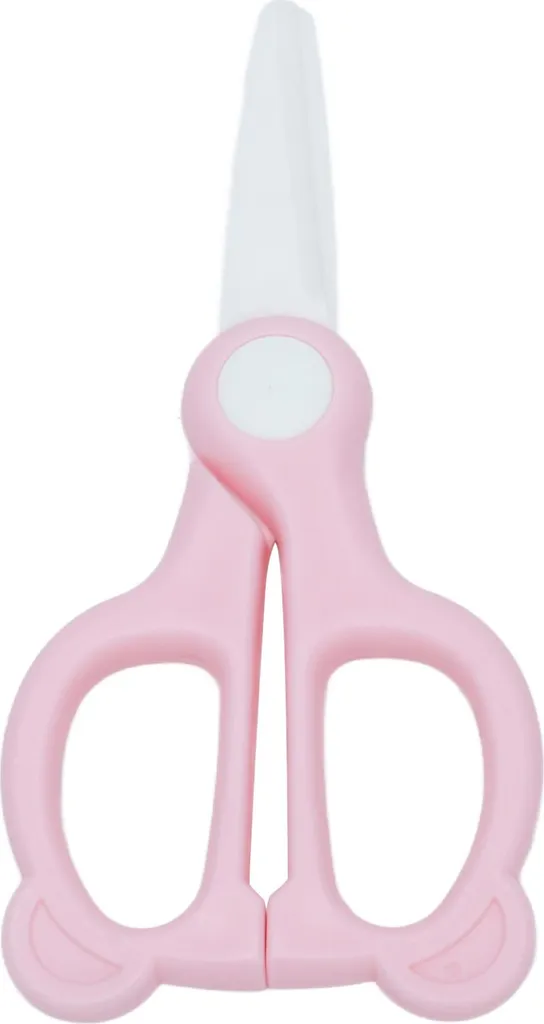 Forbici in Ceramica per Pappa Neonato Rosa - Taglio Sicuro e Portatile