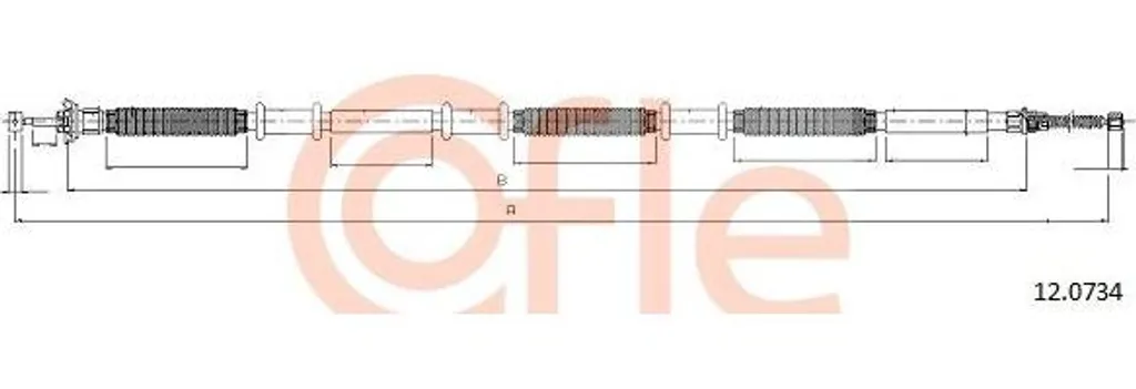 Câble de frein haute résistance COFLE 12.0734 - Qualité OE 51796639