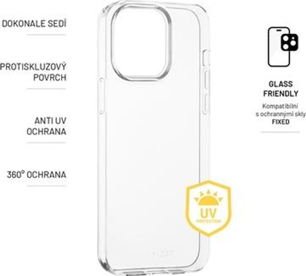 Pouzdro na mobil Fixed AntiUV TPU iPhone 14 Pro Max