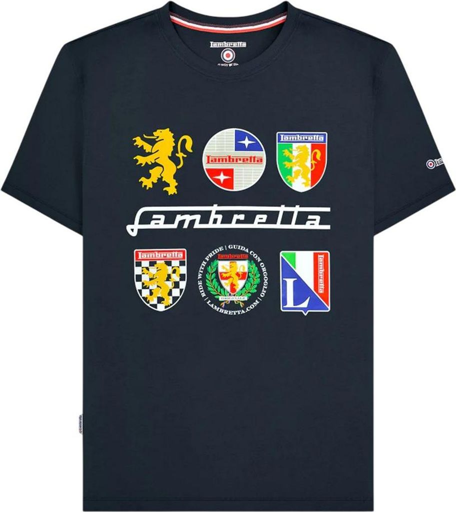 Lambretta - "Heritage SS26" T-Shirt für Herren LB400 (L) (Marine)