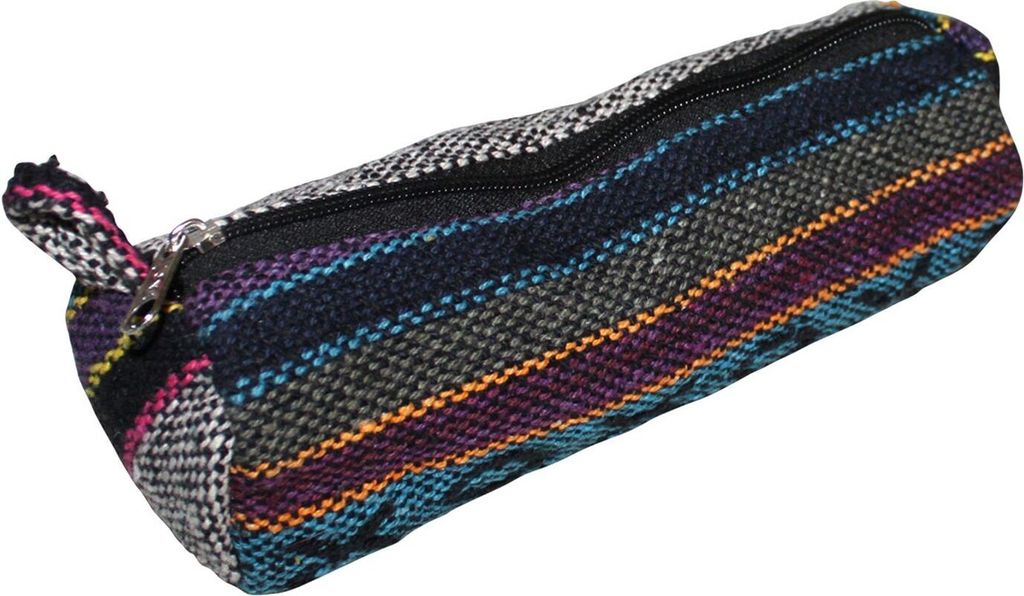 Ethno Federmäppchen - Stiftemäppchen rund 20 x 7 cm - Muster 04 - Schlampermäppchen