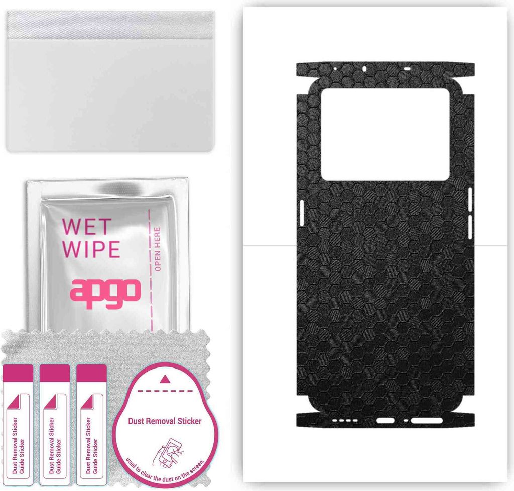 apgo Rückseite + Seiten Schutzfolie, Skin, kompatibel mit Realme GT Neo5 SE, Hinten Displayschutzfolie aus Vinylfolie, kratzfest, einfache Montage...
