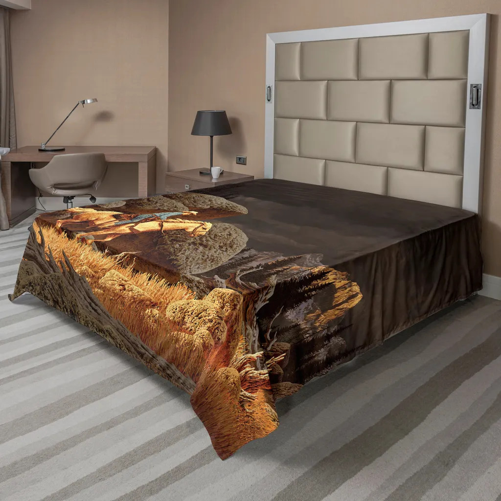 Drap de Dessus pour Chambre Parentale Décoration Western 244 x 205 cm