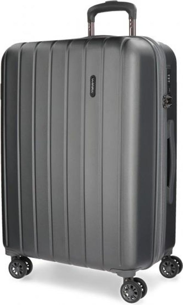 MOVOM Wood Antracite, Shell Reisekoffer, 65x45x28cm, 68L, 5319262 (mittelgroß)