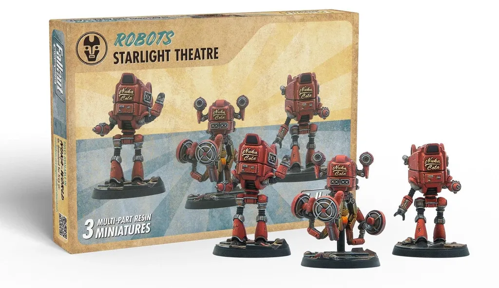 Pack Robots Fallout Personnel Théâtre Starlight Figurines Résine