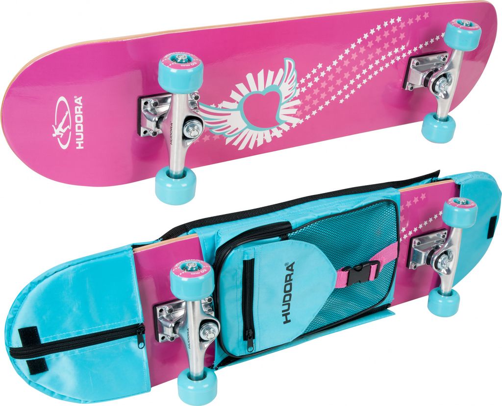 HUDORA Skateboard Skate Wonders ABEC 3 mit Rucksack