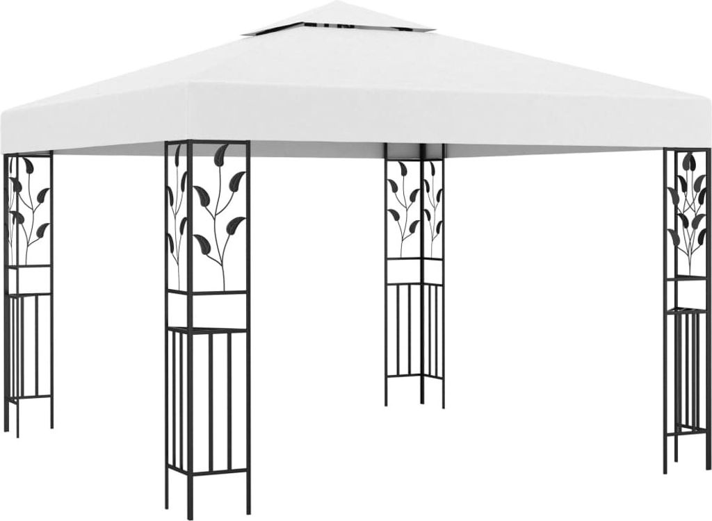 The Living Store Pavillon 3x3 m Weiß 180 g/m²