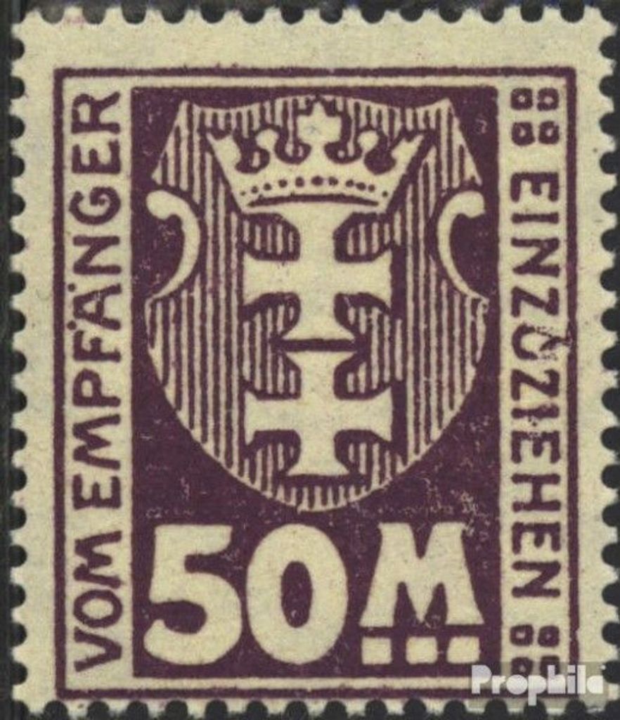Briefmarken Danzig 1923 Mi P23Y postfrisch Portomarke