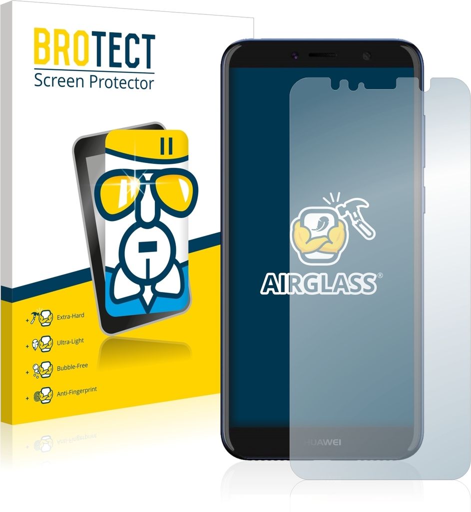 BROTECT Schutzglas für Huawei Y6 2018 / Y6 Prime 2018 Schutzfolie Panzer Folie Glas Display Schutz klar