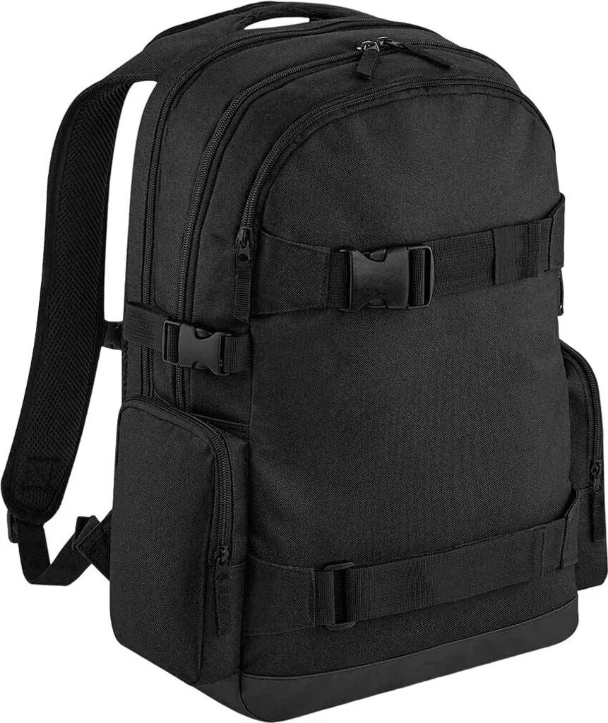 Sac à dos Bagbase BC5576 Noir rembourré et résistant - Style Rétro Chic